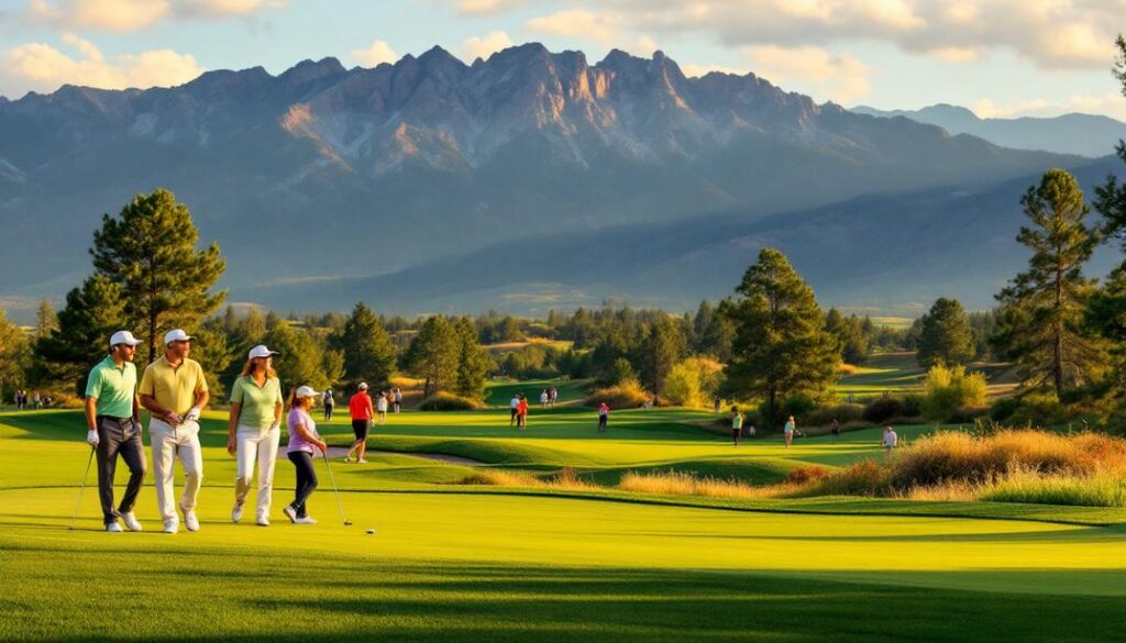 A peaceful pine filled course offering cool temperatures and a relaxing atmosphere